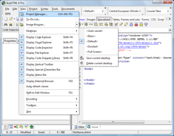 AceHTML Pro screenshot 2