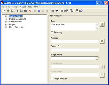 ACEMenu screenshot