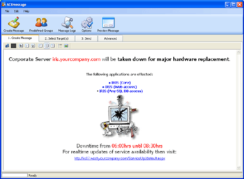 ACEmessage screenshot