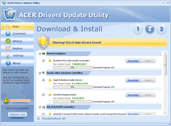 Acer Drivers Update Utility screenshot 2