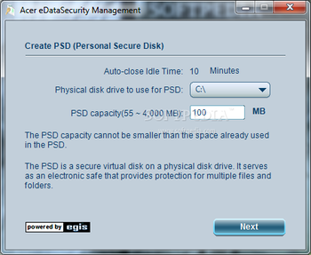 Acer eDataSecurity Management screenshot 2