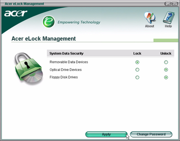 Acer eLock Management screenshot