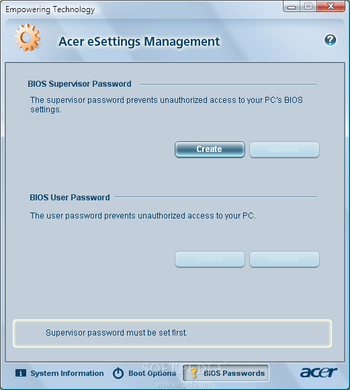 Acer eSettings Management screenshot 3