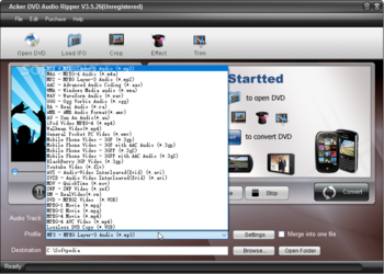 Acker DVD Audio Ripper screenshot 2