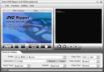 Acker DVD Ripper screenshot 3