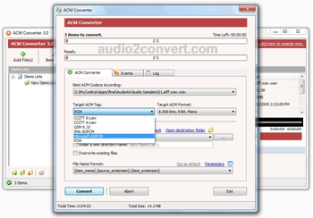 ACM Converter screenshot