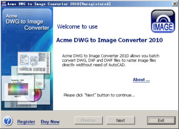 Acme DWG to IMAGE Converter 2010 screenshot 2