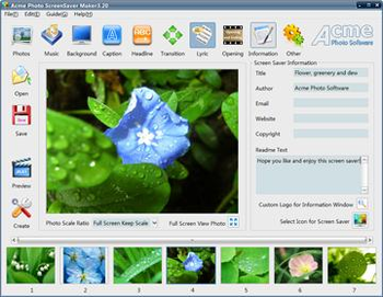 Acme Photo ScreenSaver Maker screenshot