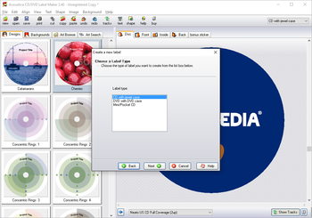 Acoustica CD/DVD Label Maker screenshot 10