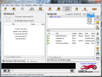 Acoustica MP3 CD Burner screenshot