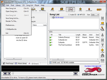 Acoustica MP3 CD Burner screenshot 2