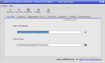 ACProtect standard screenshot