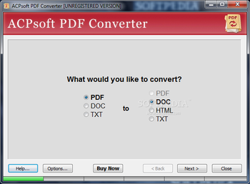 ACPsoft PDF Converter screenshot