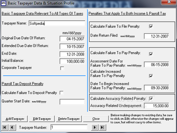 AcQuest Tax Penalty & Interest Evaluator screenshot 2