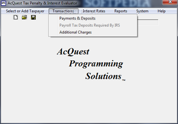 AcQuest Tax Penalty & Interest Evaluator screenshot 5