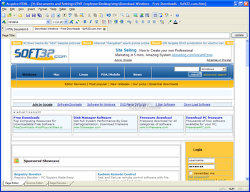 Acquire HTML screenshot