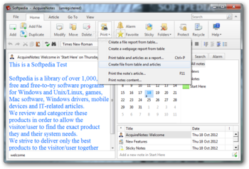 AcquireNotes screenshot