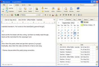 AcquireNotes screenshot