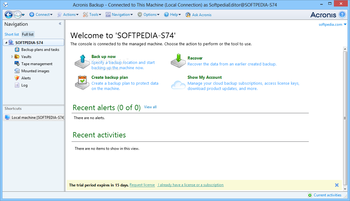 Acronis Backup Advanced screenshot