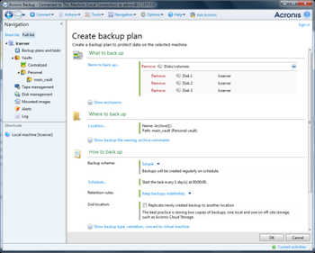 Acronis Backup Advanced for Windows Server screenshot 2