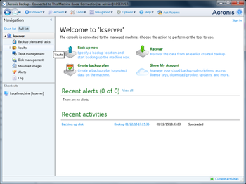 Acronis Backup Advanced for Windows Server Essentials screenshot 4