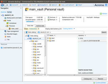 Acronis Backup for Linux Server screenshot 3