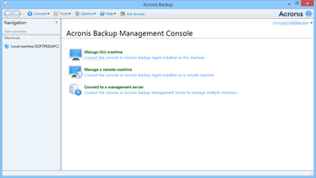 Acronis Backup for Windows Server Essentials screenshot