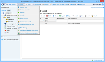 Acronis Backup for Windows Server Essentials screenshot 3
