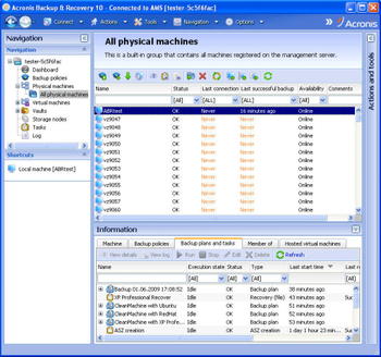 Acronis Backup & Recovery 11 Advanced Server screenshot 4