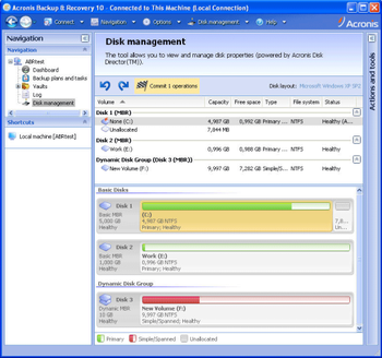 Acronis Backup & Recovery 11 Advanced Server screenshot 5