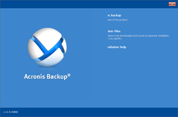 Acronis Backup Universal License screenshot