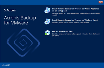 Acronis Backup Virtual Host screenshot