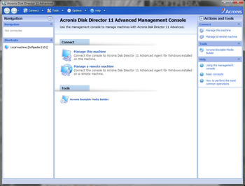 Acronis Disk Director 11 Advanced Workstation screenshot