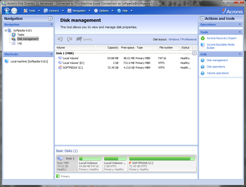 Acronis Disk Director 11 Advanced Workstation screenshot 2