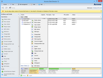 Acronis Disk Director 12 screenshot 2