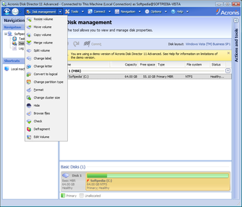 Acronis Disk Director Advanced Server screenshot 3
