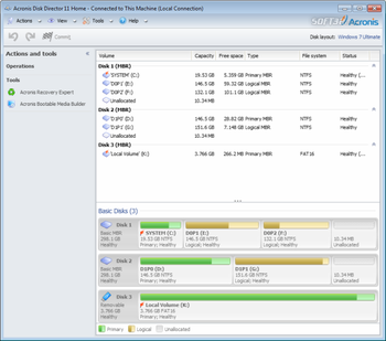 Acronis Disk Director Home screenshot