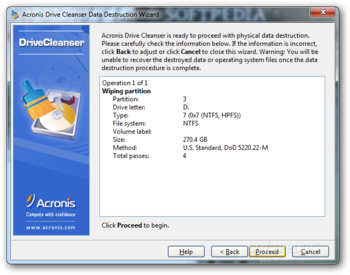Acronis Drive Cleanser screenshot 4