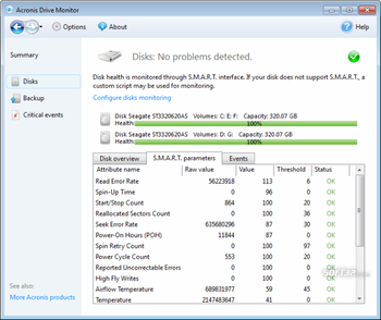 Acronis Drive Monitor screenshot 7