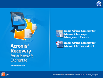 Acronis Recovery for Microsoft Exchange screenshot