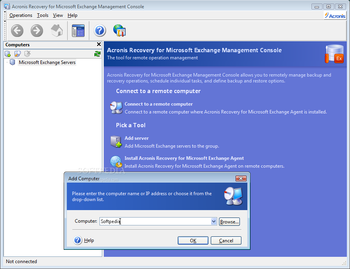 Acronis Recovery for Microsoft Exchange screenshot 2