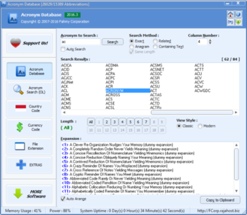 Acronym Database screenshot