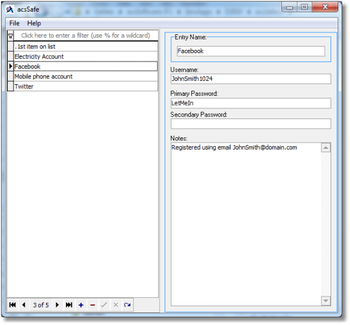 AcsSafe screenshot
