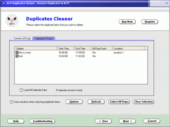 ACT Duplicates Cleaner screenshot