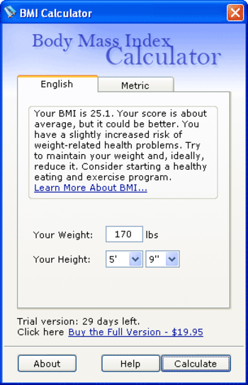 Actabit Body Mass Index Calculator screenshot 3