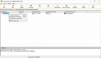 Action Backup screenshot