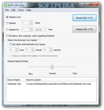 Action Recorder screenshot