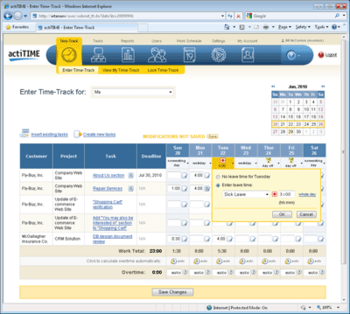 actiTIME screenshot 3