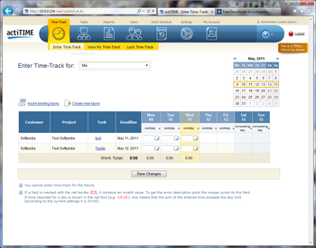 actiTIME Extended screenshot