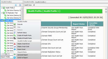 Active Directory Health Profiler screenshot